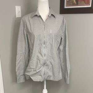 Ben Sherman Lightweight Gray Zip up jacket shirt neutral size Medium mens